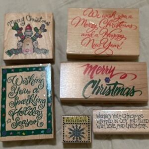 Christmas Joy Rubber Stamp